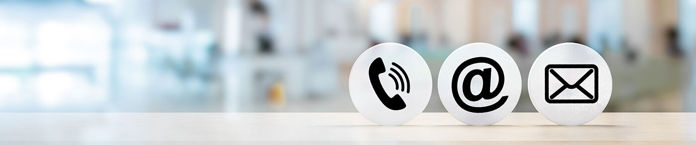 Layoutbild Kontaktsymbole Seitenkopf